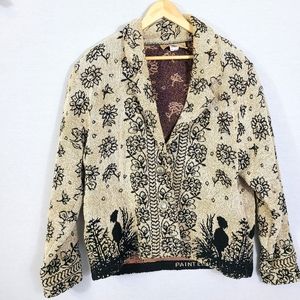 Vintage Painted Pony Tapestry Floral Boho Jacket